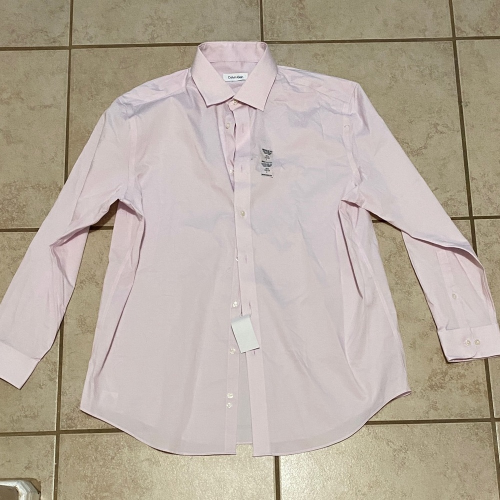 Calvin Klein Men's Light Pink Dress Shirt
